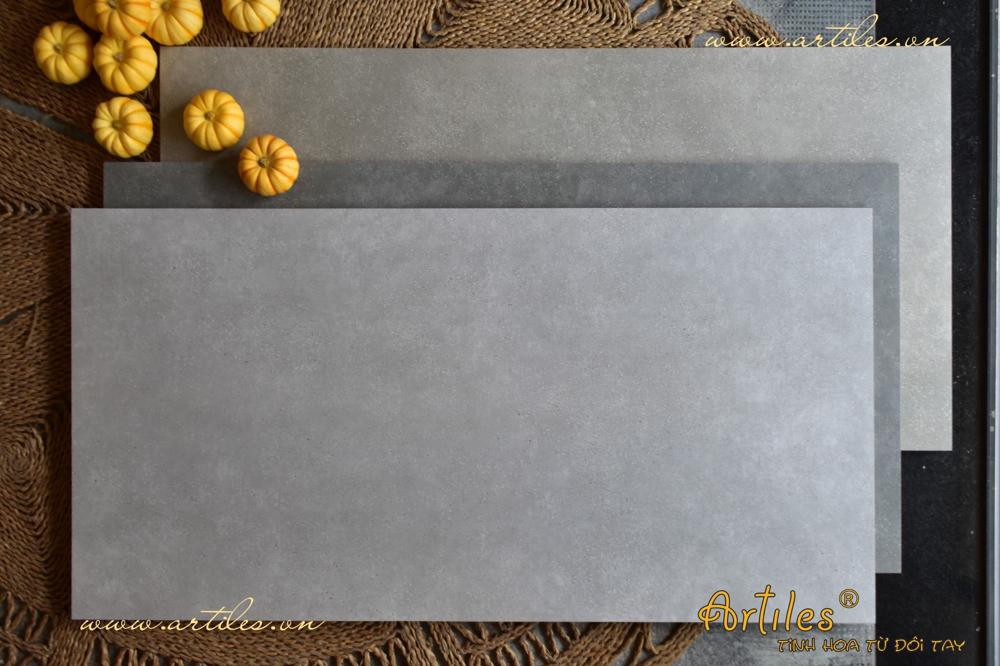Gạch 600x1200mm vân hạt đá nhỏ li ti Art102M