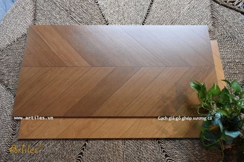  Gạch vân gỗ xương cá 60x120cm ArtW04 