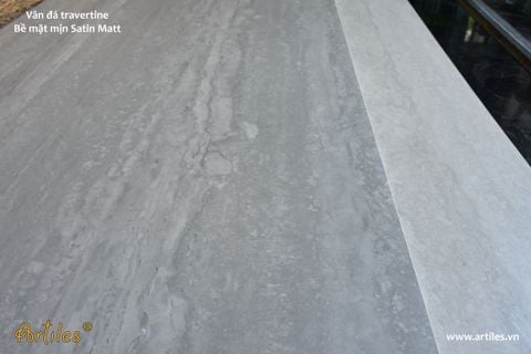  Gạch vân đá travertine 60x120cm màu xám 