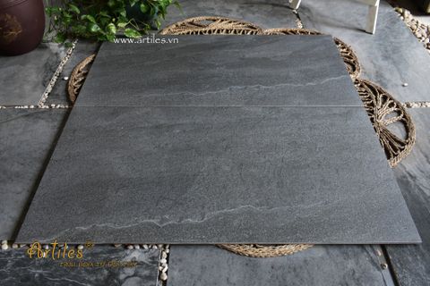  Gạch vân đá 40x80cm mờ xám đen ArtAM48005 