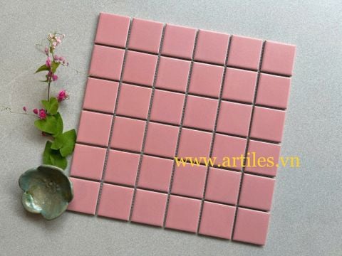  Gạch mosaic màu hồng mờ ArtM4805 
