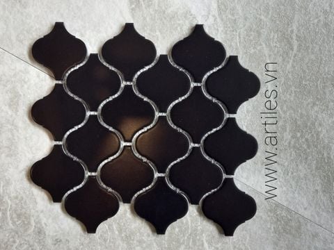  Gạch Mosaic Lồng Đèn Màu Đen ArtM810 