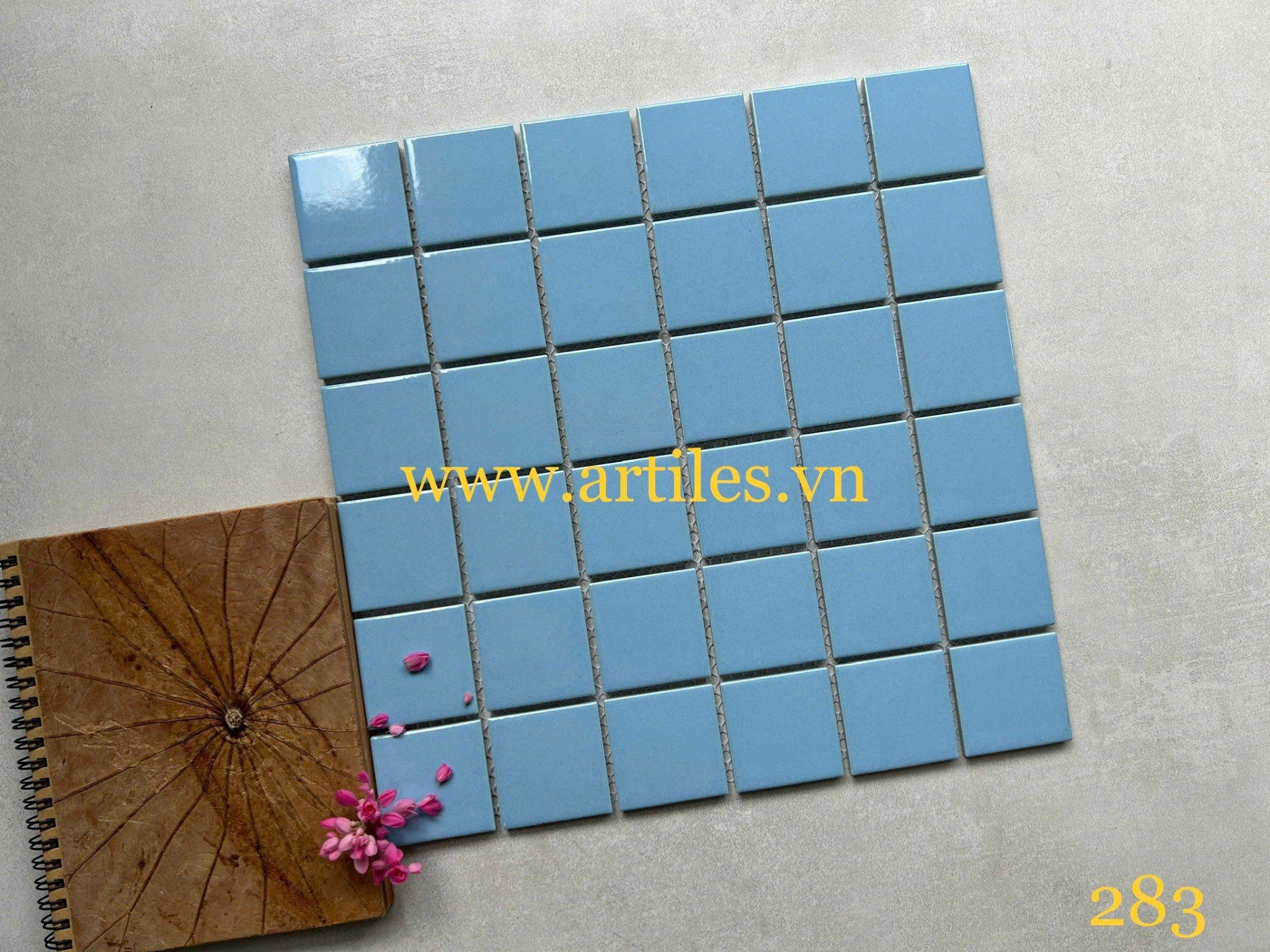 Gạch mosaic màu xanh dương ArtG283