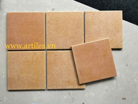  Gạch thẻ 150x150mm men mờ màu cam đất 