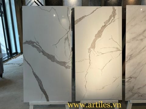  Gạch vân đá  - Đá Marble Calacatta 60x120cm 