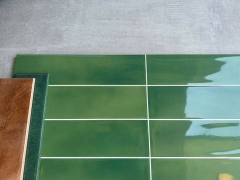  Gạch ốp tường màu xanh bóng lượn Art806B 