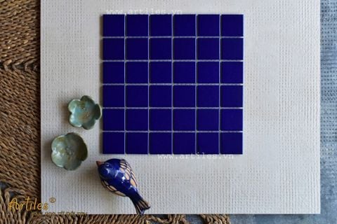  Gạch Mosaic vuông màu xanh tím ArtM755 