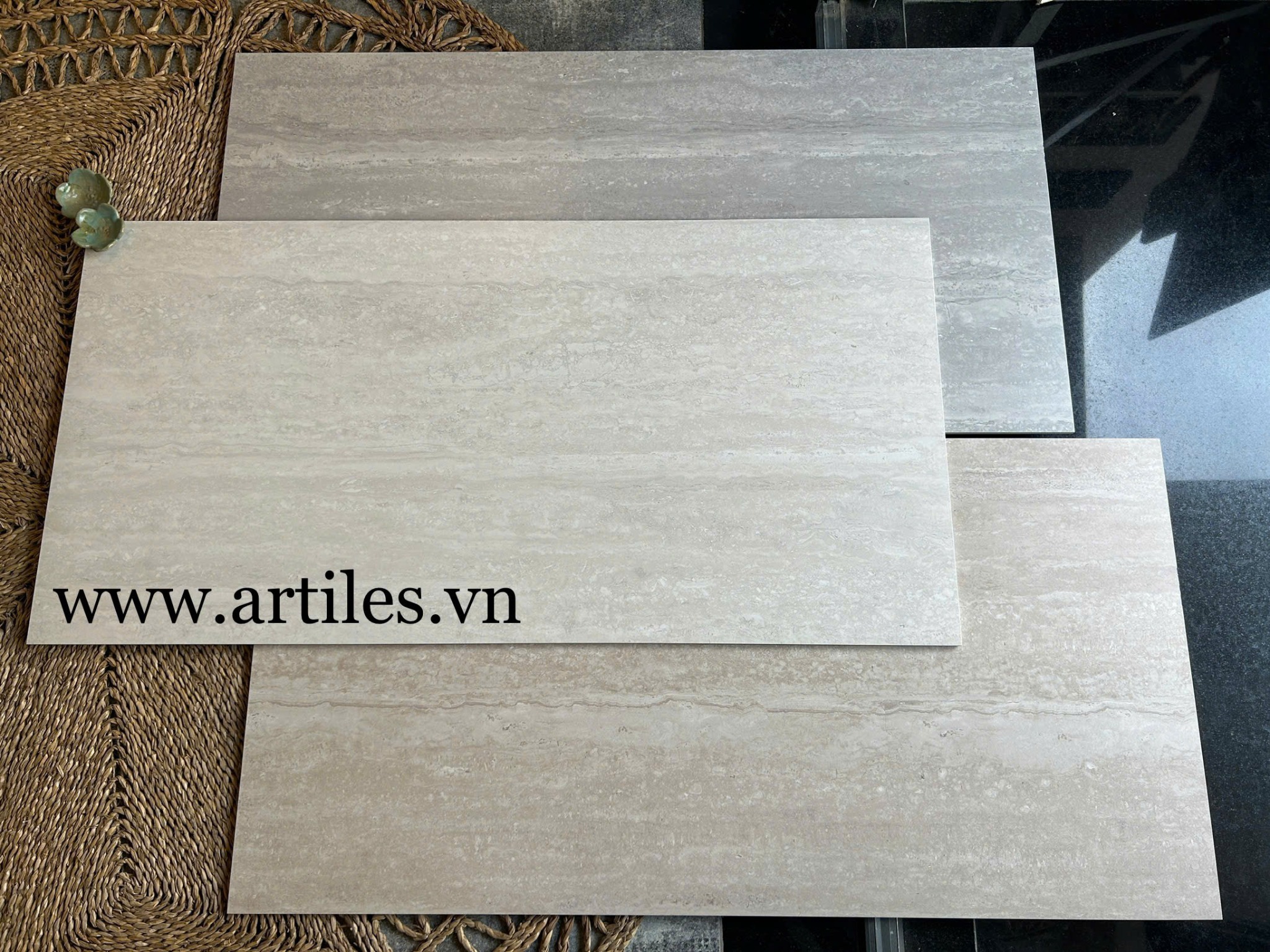 Bộ 3 gạch travertine 60x120cm