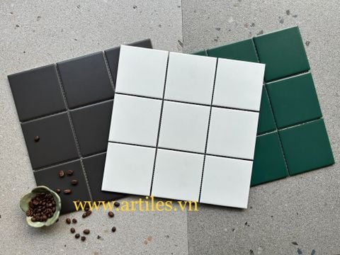  Gạch Mosaic 10x10 Men Mờ Màu Trắng ArtM901 