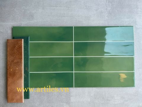  Gạch ốp tường màu xanh bóng lượn Art806B 