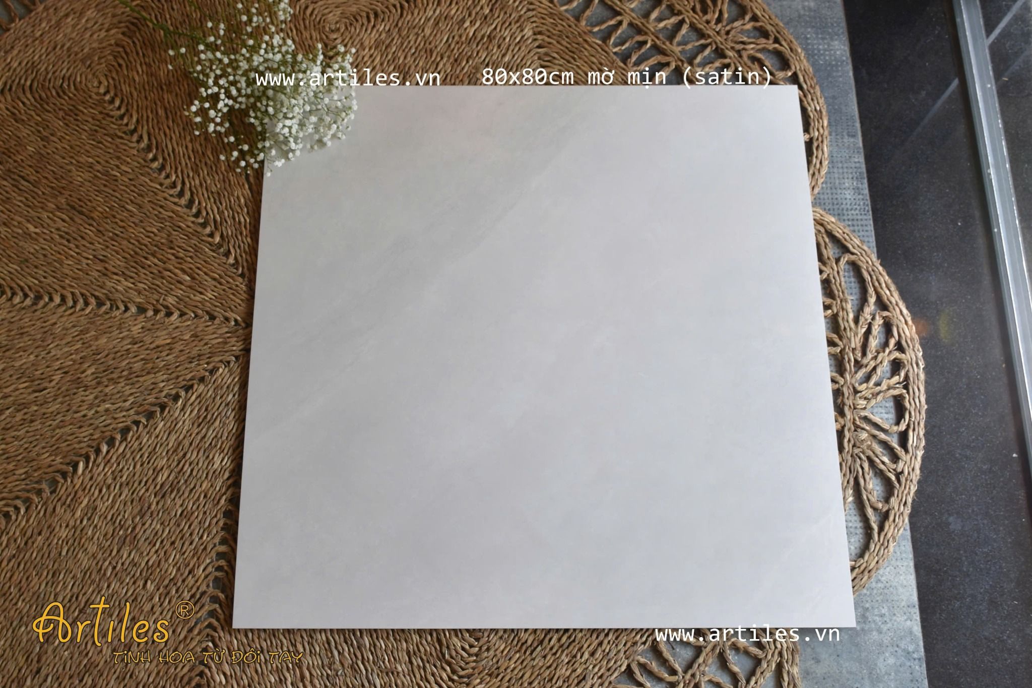 Gạch vân đá xám bề mặt Satin Matt (Mờ mịn) ArtH088