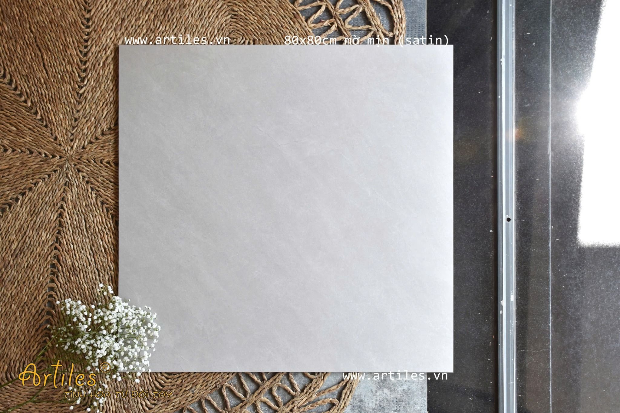 Gạch vân đá xám bề mặt Satin Matt (Mờ mịn) ArtH215