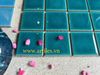 Gạch mosaic men rạn màu xanh ngọc ArtM919