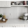 Gạch mosaic xương cá ( mũi tên) trắng bóng