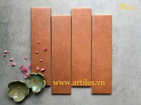  Gạch thẻ mờ màu cam đỏ đất ArtM23 