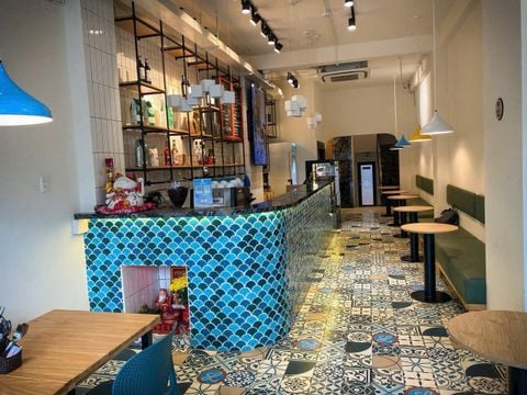  Gạch mosaic vảy cá men rạn mix màu xanh ArtM9002 