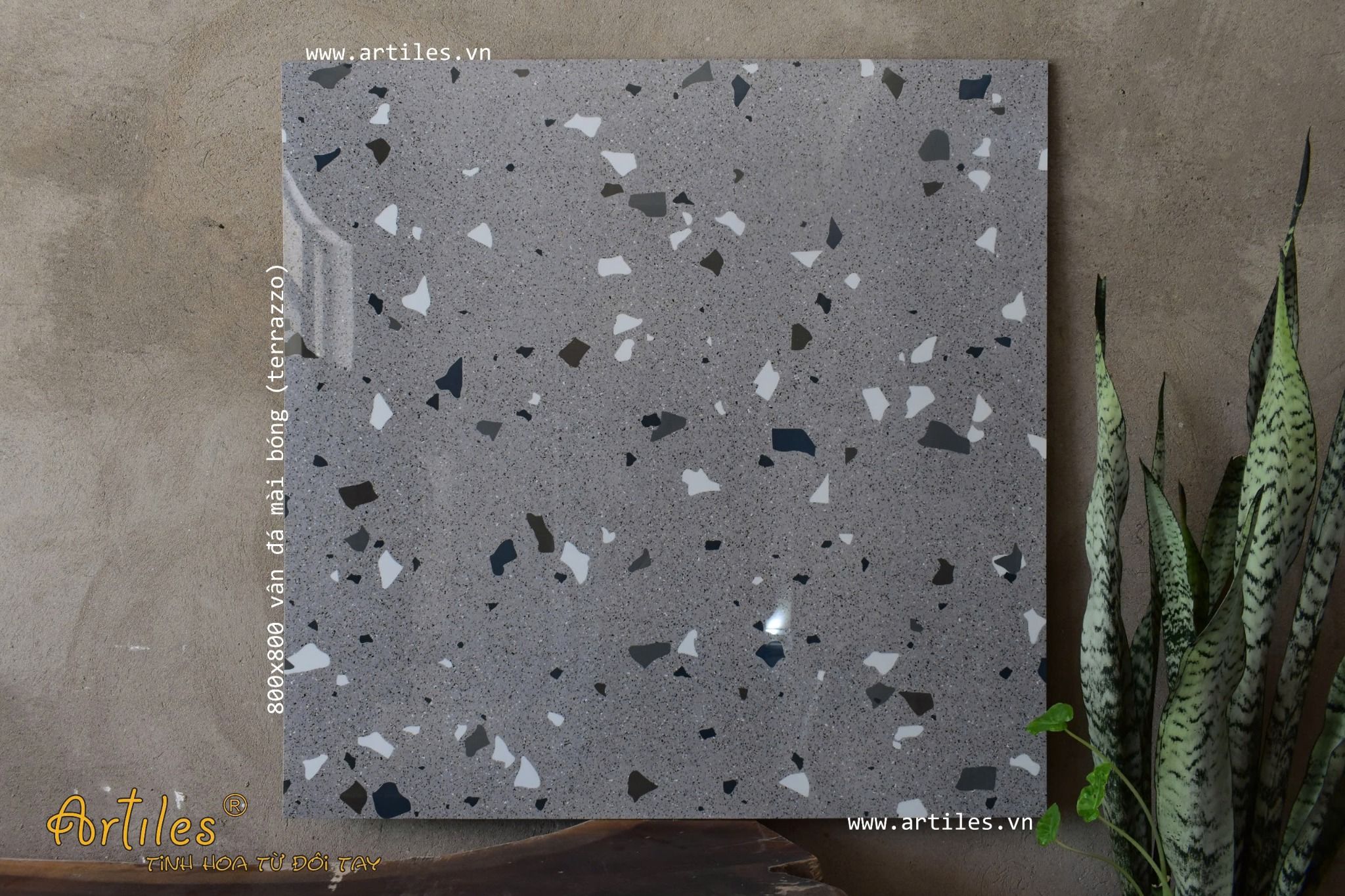 Gạch bóng kiếng vân terrazzo Art8811
