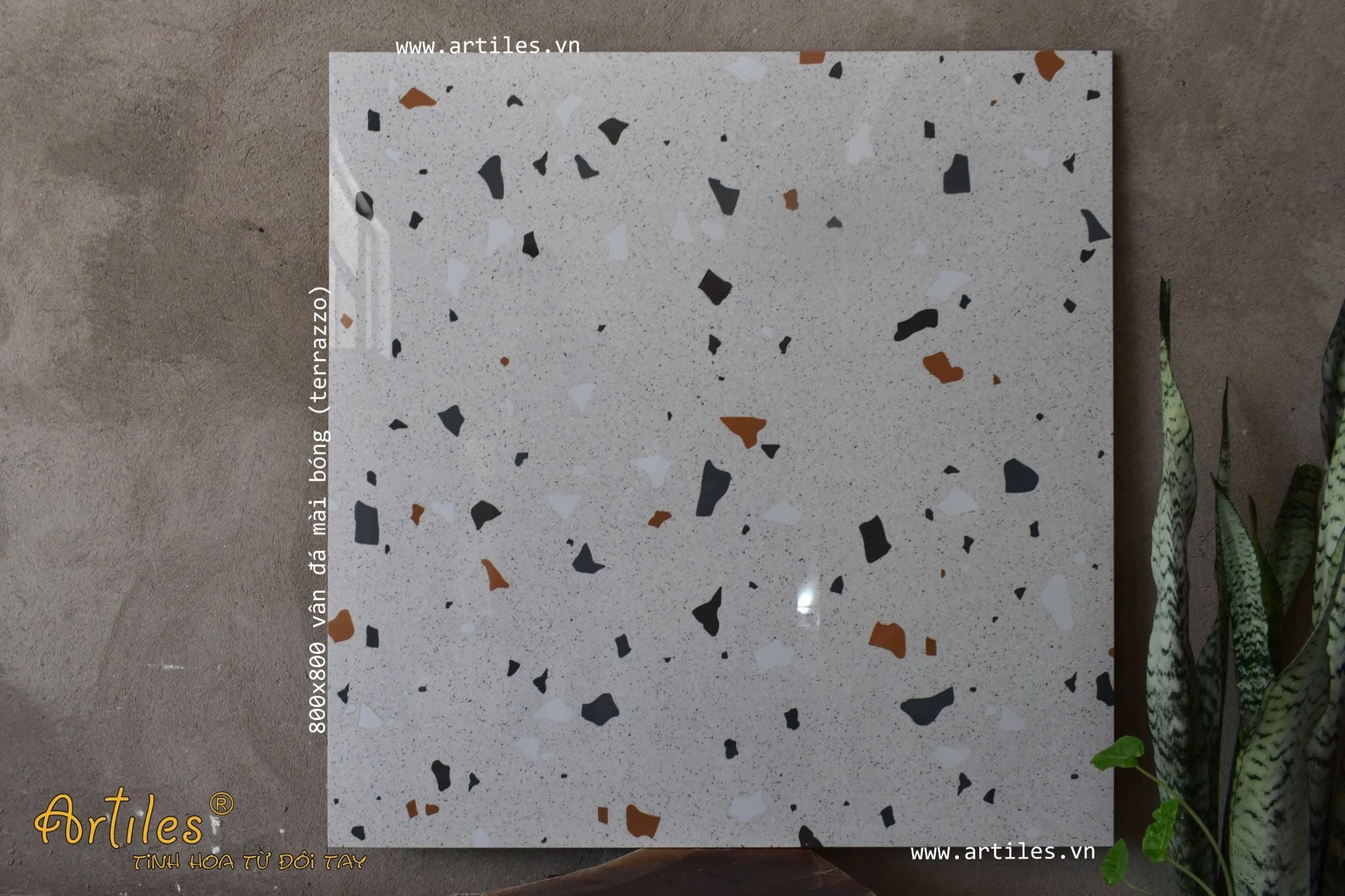 Gạch bóng kiếng vân terrazzo Art8814