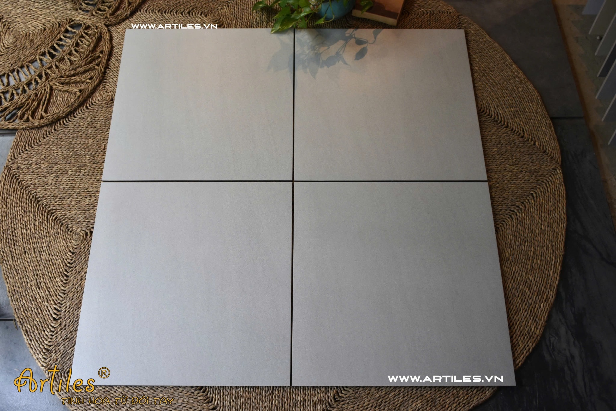 Gạch 60x60 màu xám trắng mờ ArtSM01
