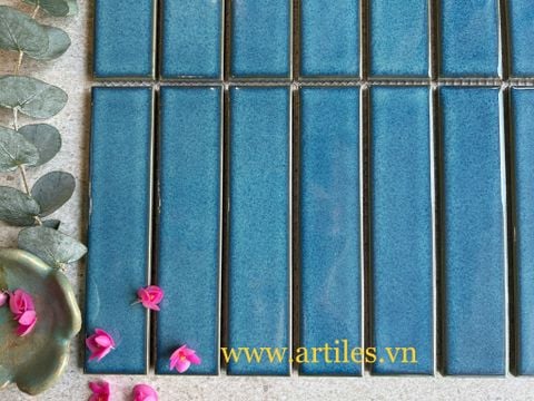 Mosaic que đũa men gốm màu xanh ArtM3231 