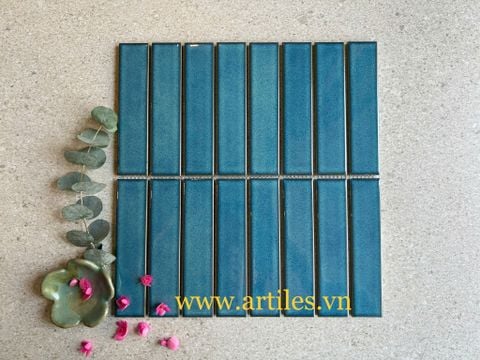  Mosaic que đũa men gốm màu xanh ArtM3231 