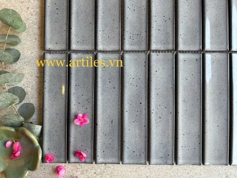  Mosaic que đũa men gốm màu xám ArtM336 