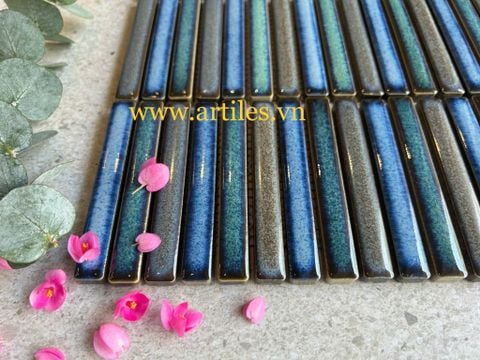  Gạch mosaic que men rạn mix màu ArtM008 
