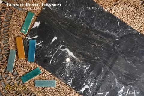  Gạch vân đá trắng nền đen 750x1500mm 