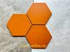 Gạch lục giác màu cam trơn