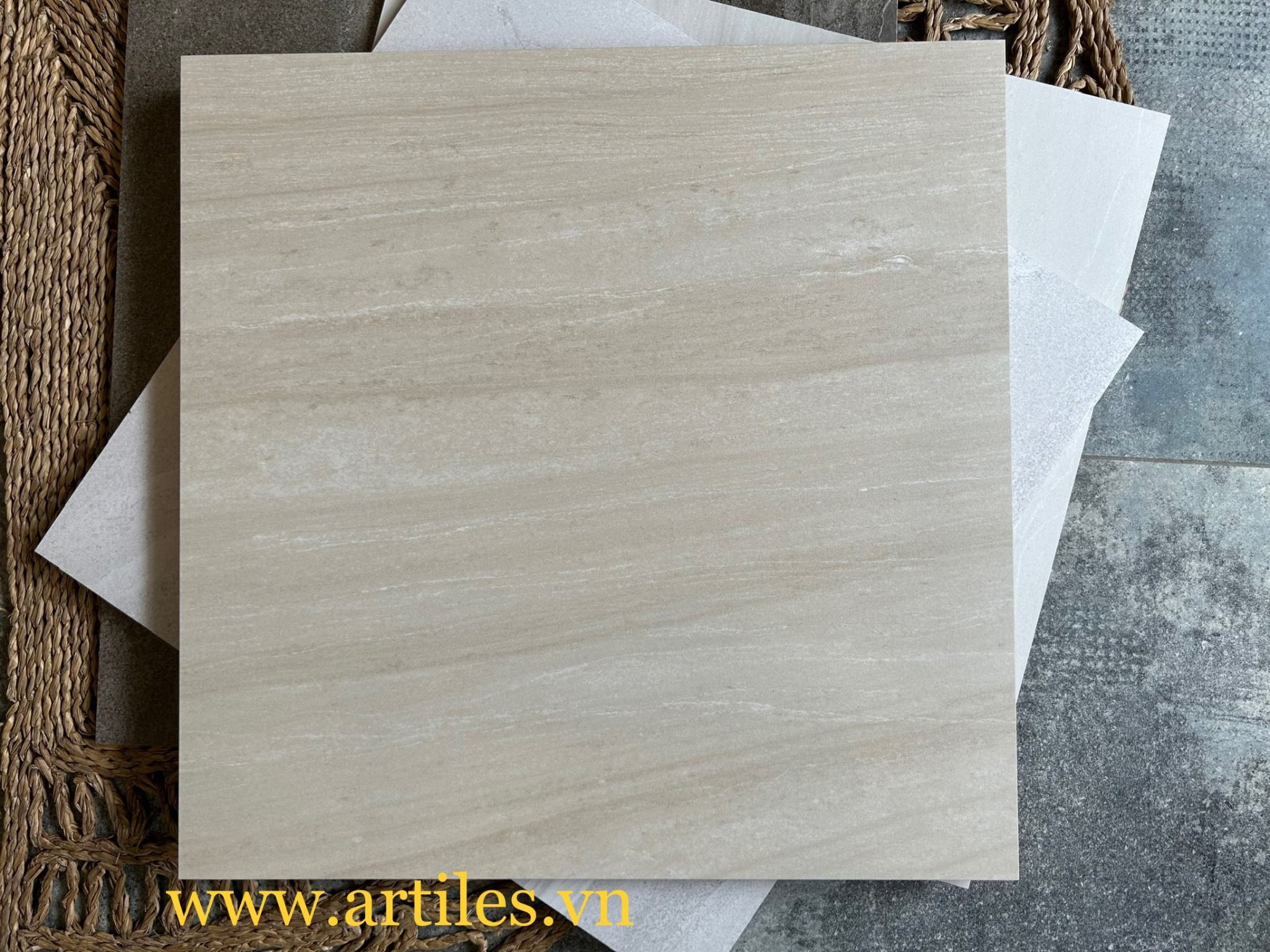 Gạch vân đá màu beige đậm Art6617