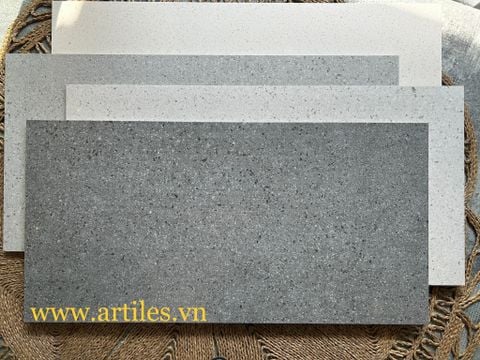  Gạch Terrazzo Đá Mài 60x120 màu xám đen - Ter07P 