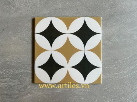  Gạch bông đồng tiền vàng 