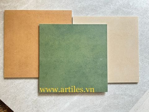  Gạch bông màu xanh trơn 