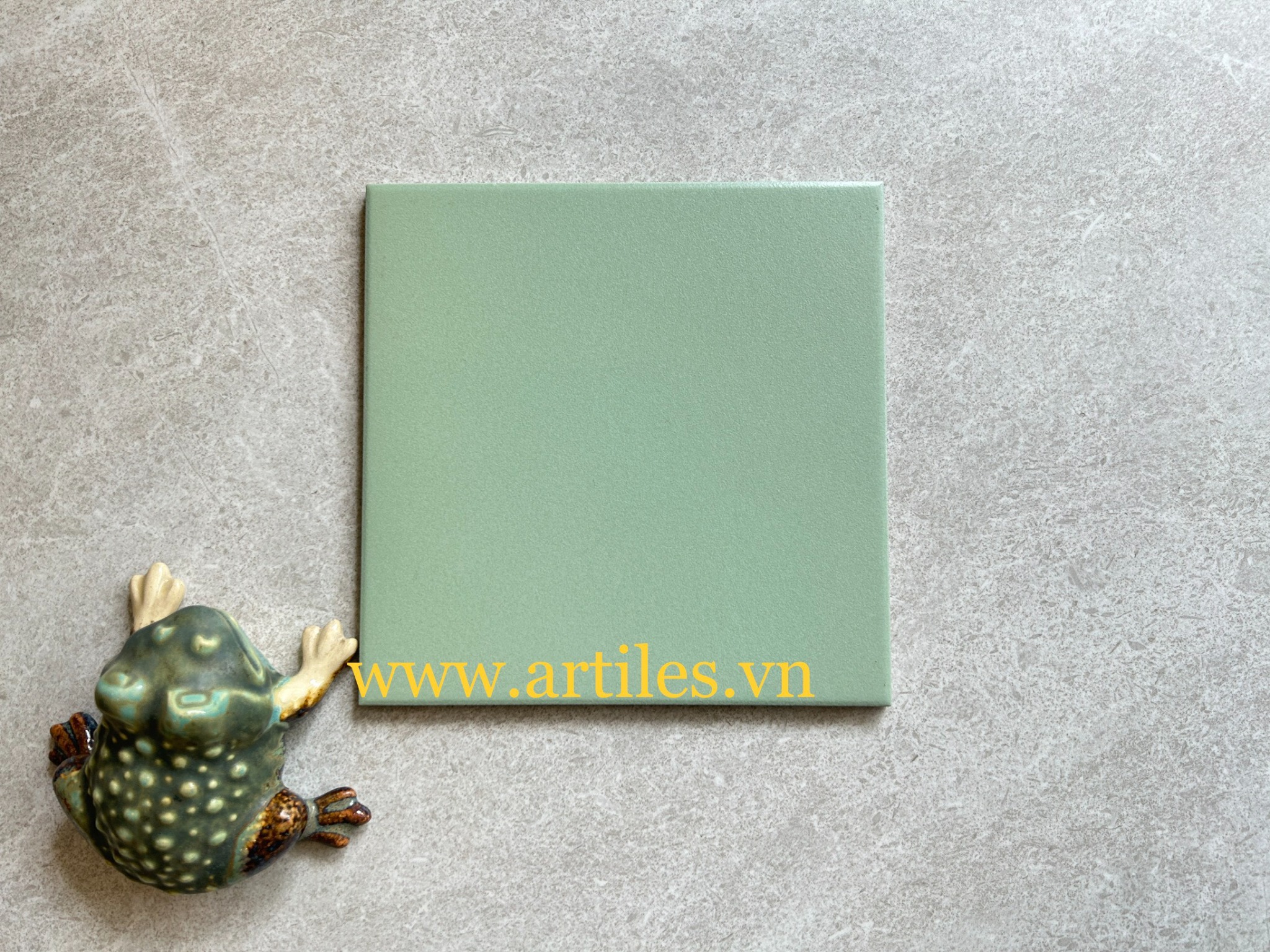 Gạch bông đơn sắc màu xanh mint