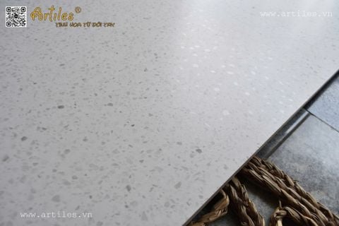  Gạch đá mài terrazzo 60x120cm Art White 1214 