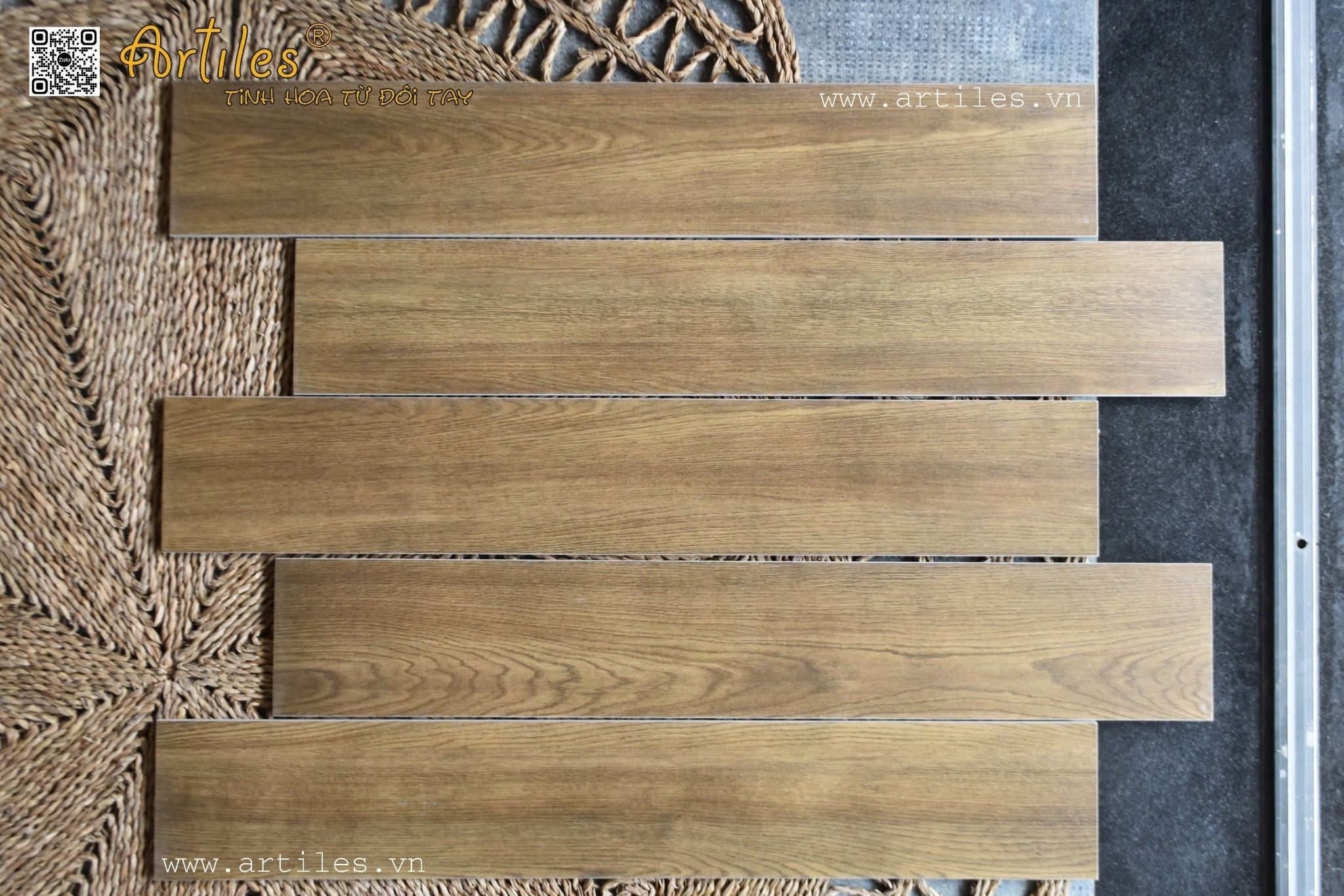 Gạch vân gỗ 15x90cm Art28