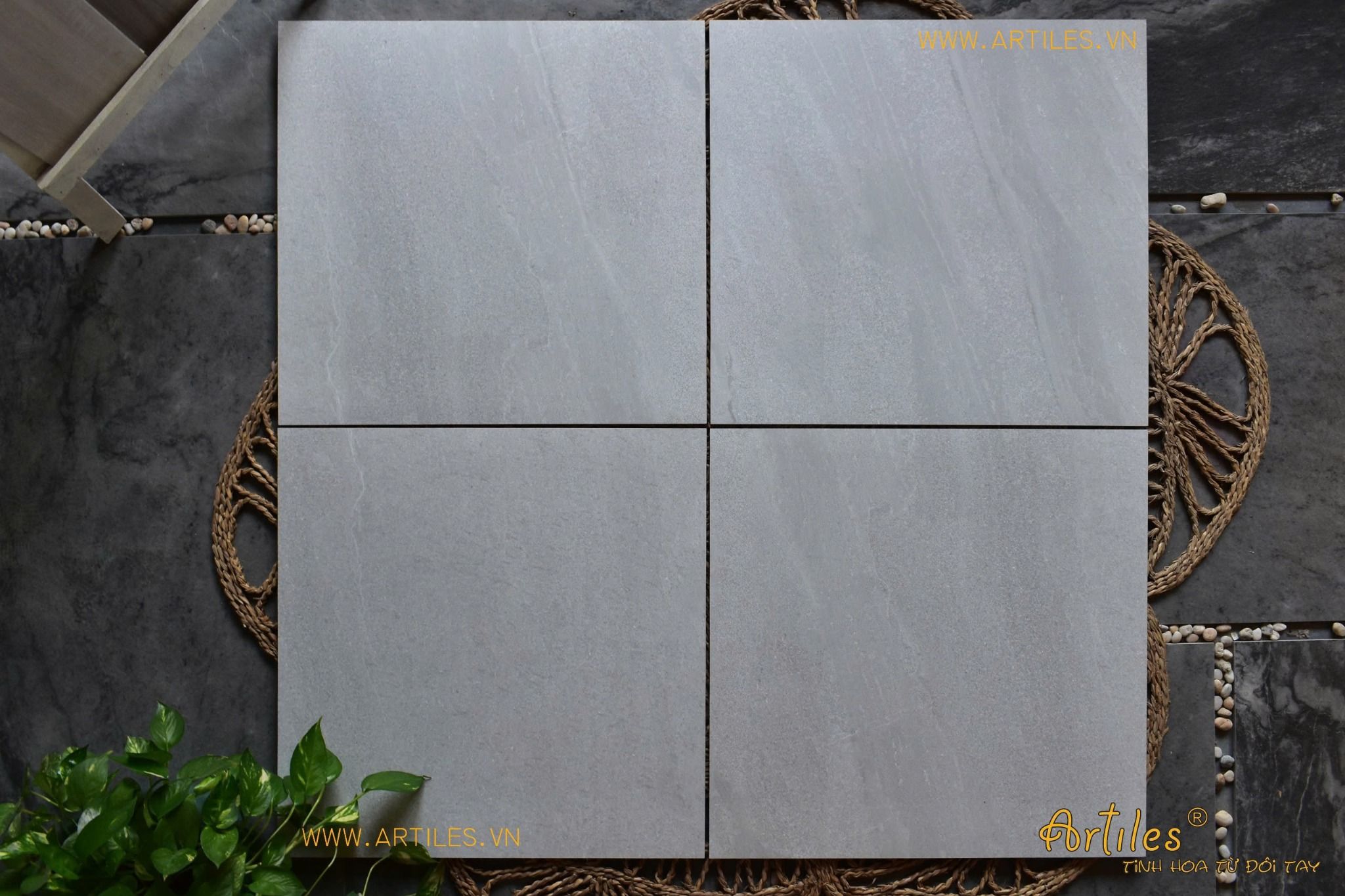 Gạch 60x60 vân đá xám chống trơn Art03