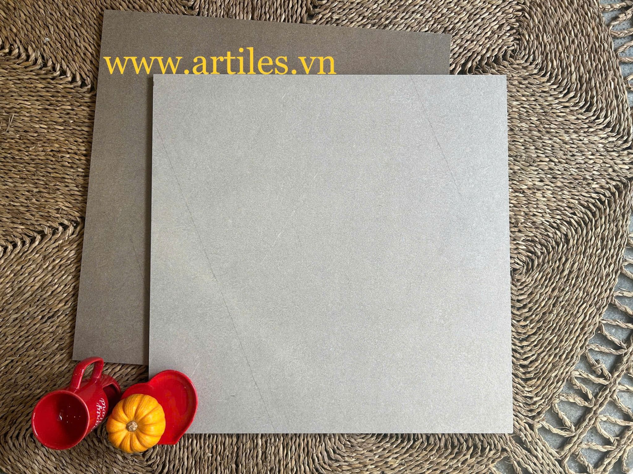 Gạch lát nền 60x60 màu xám kem