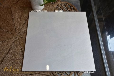  Gạch bóng kiếng 80x80cm vân đá xám trắng 
