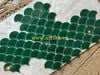 Gạch mosaic vảy cá xanh lá đậm