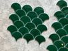 Gạch mosaic vảy cá xanh lá đậm