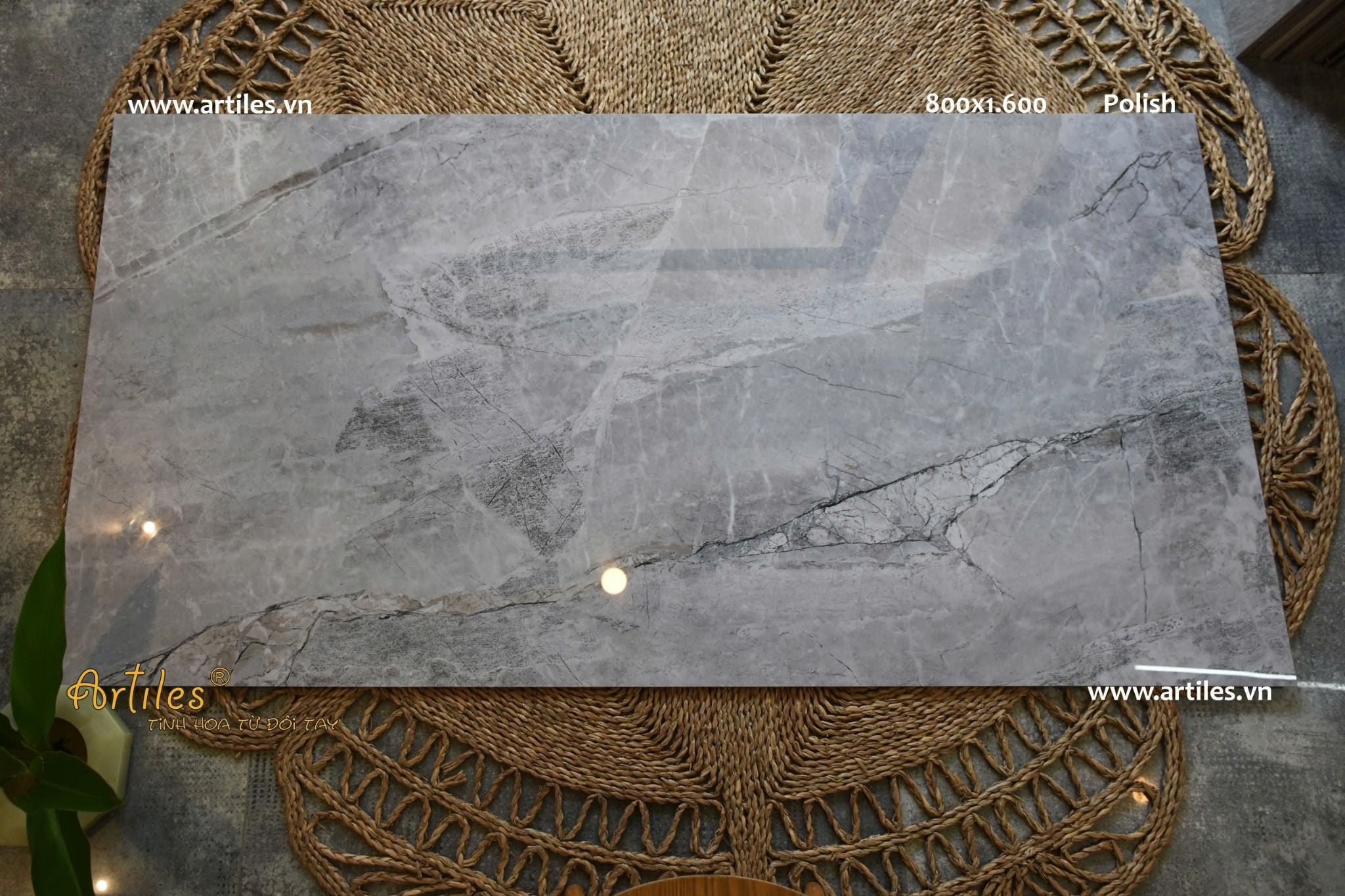 Gạch khổ lớn 800x1600mm vân đá đẹp ArtP01