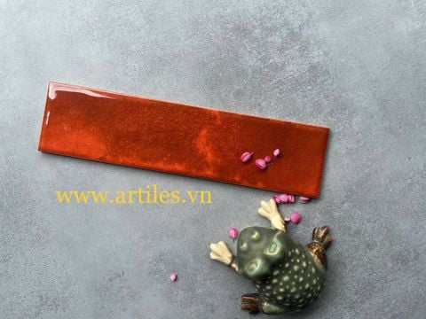  Gạch thẻ màu đỏ bóng lượn mặt ArtF09 