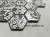 Mosaic lục giác hoa văn