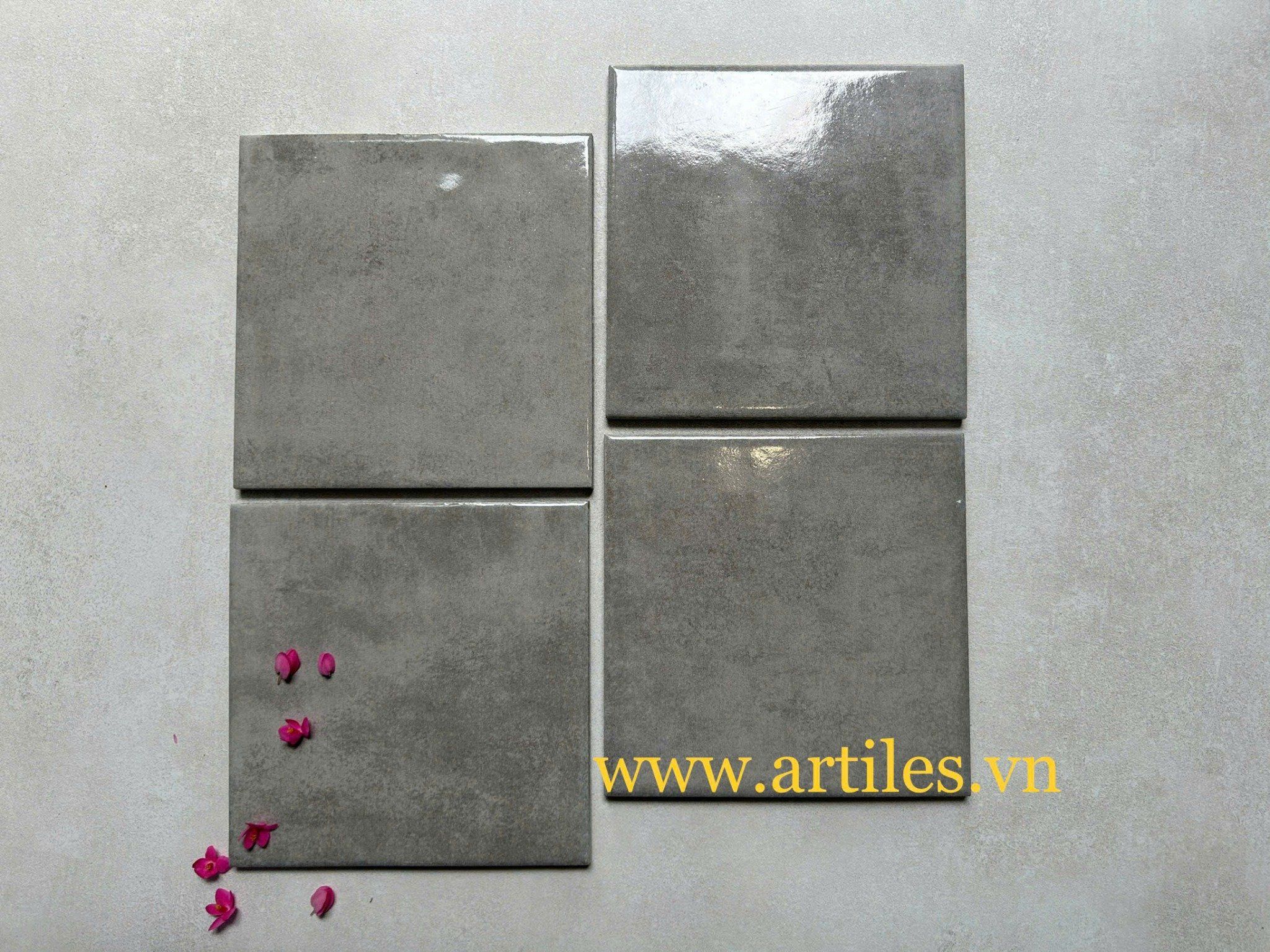 Gạch thẻ vuông xám bóng hiệu ứng 03G