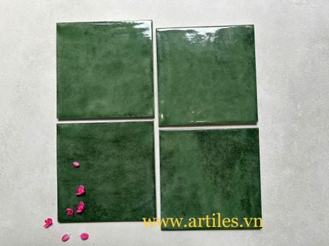  Gạch thẻ vuông xanh lá bóng hiệu ứng 06G 