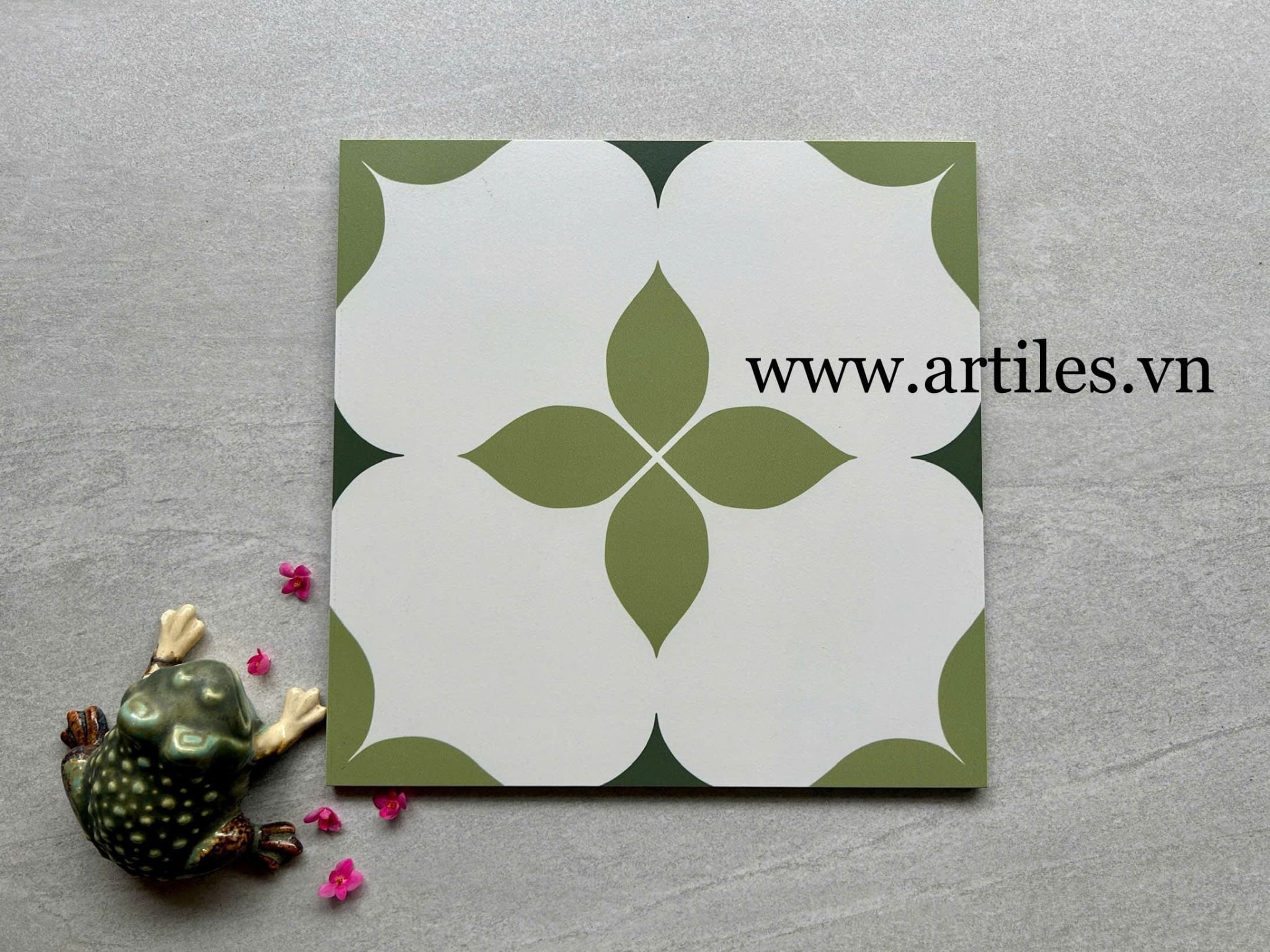 Gạch bông xanh lá nhạt