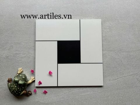  Gạch bông trắng đen 