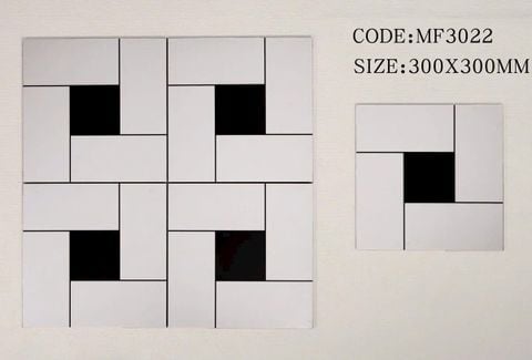  Gạch bông trắng đen 