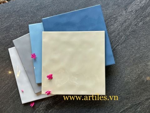  Gạch thẻ bóng lượn màu kem beige Art224 